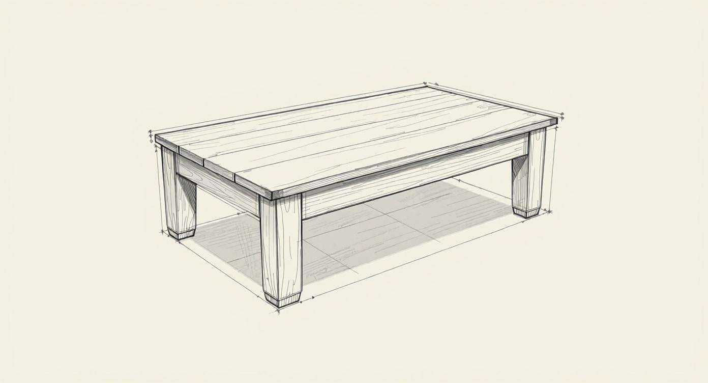 Comment dessiner une table basse facilement et avec style ?