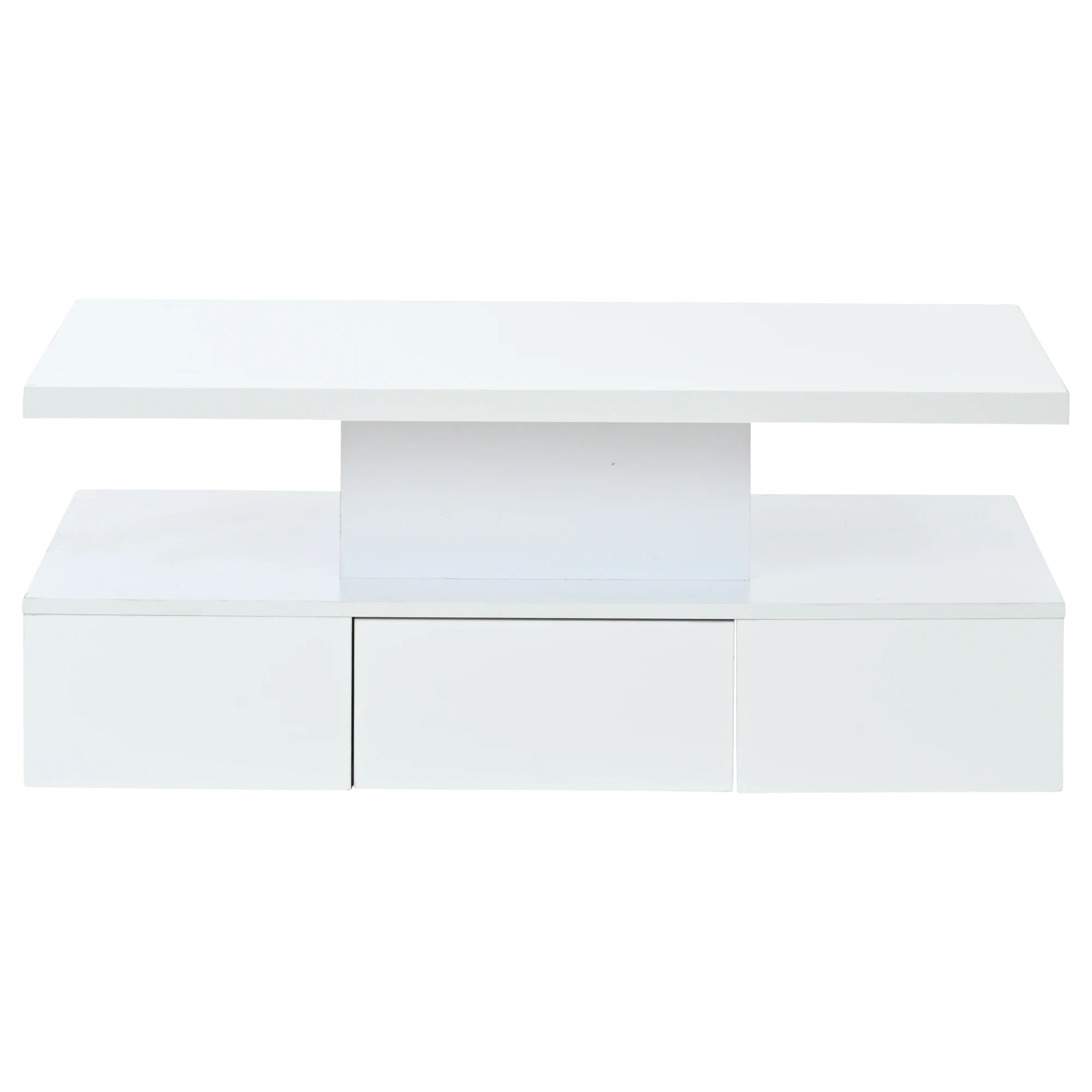 Table basse à double plateau avec LED