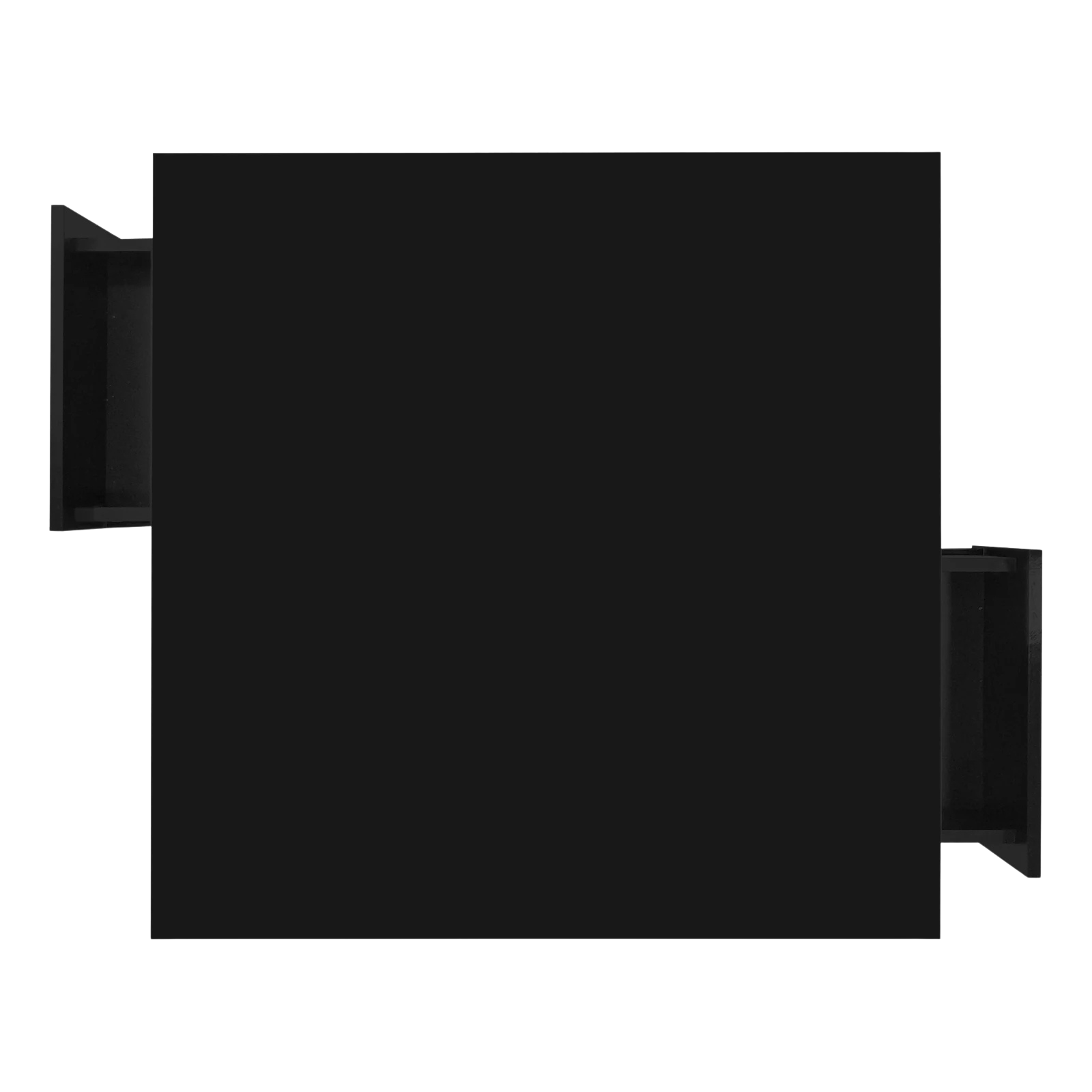 Table basse carrée noire et dorée avec rangements design