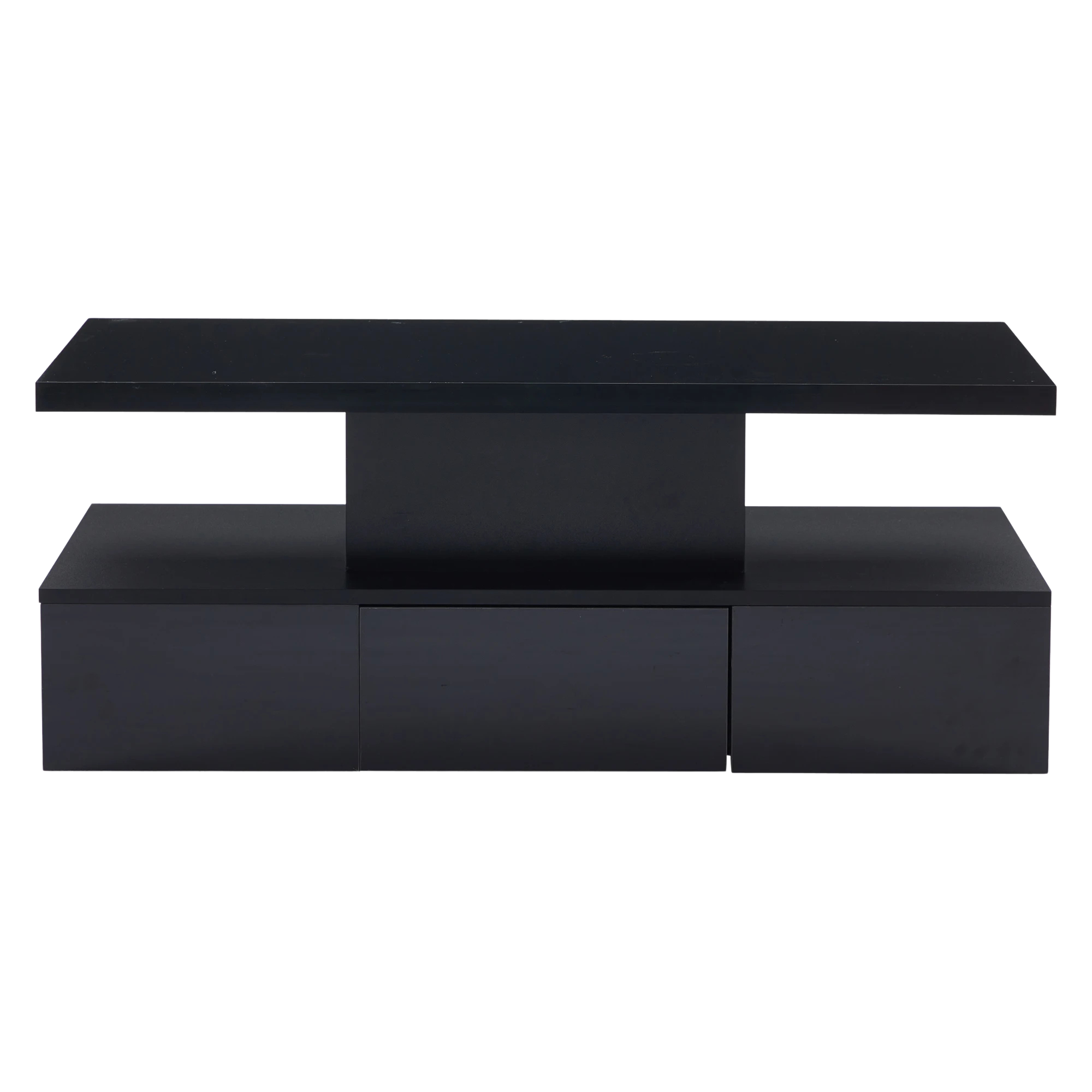 Table basse à double plateau avec LED