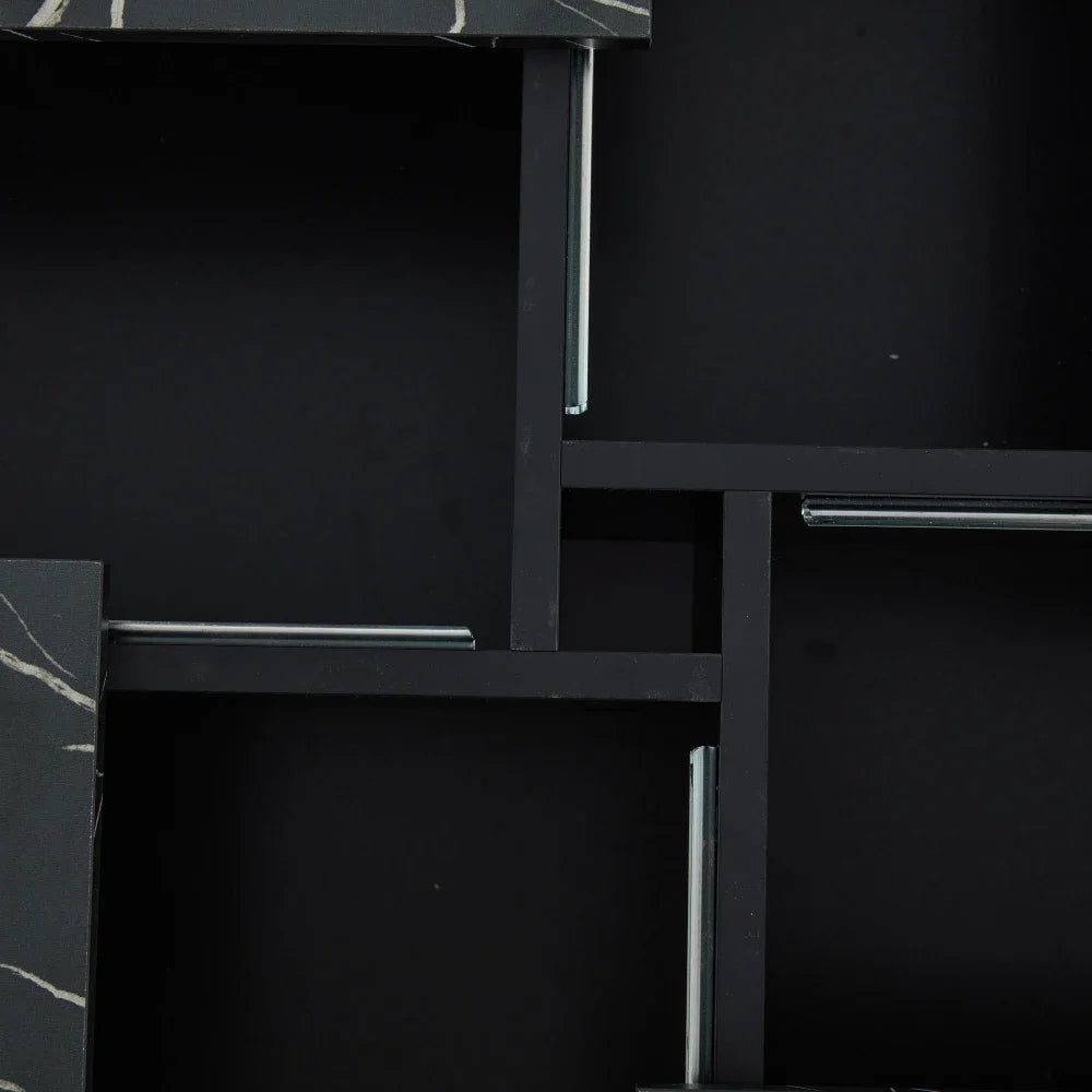 Table basse carrée avec tiroirs et plateau coulissant