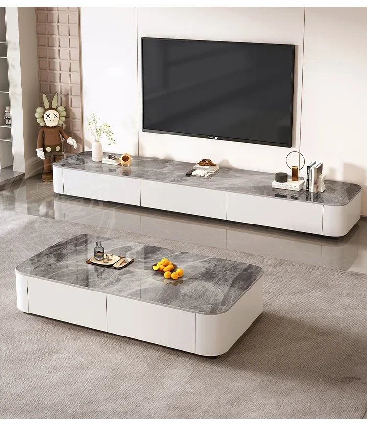 Table basse design italien rectangulaire en céramique