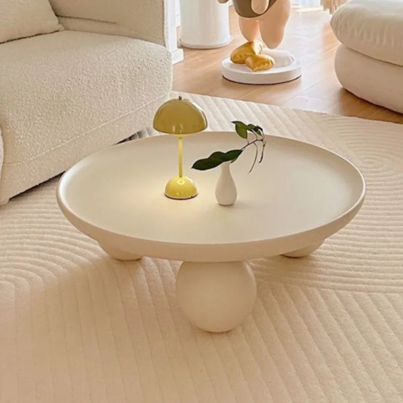 Table basse ronde en métal style minimaliste moderne