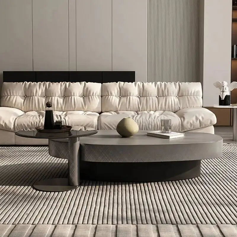 Table basse gigogne ronde et organique au design luxe