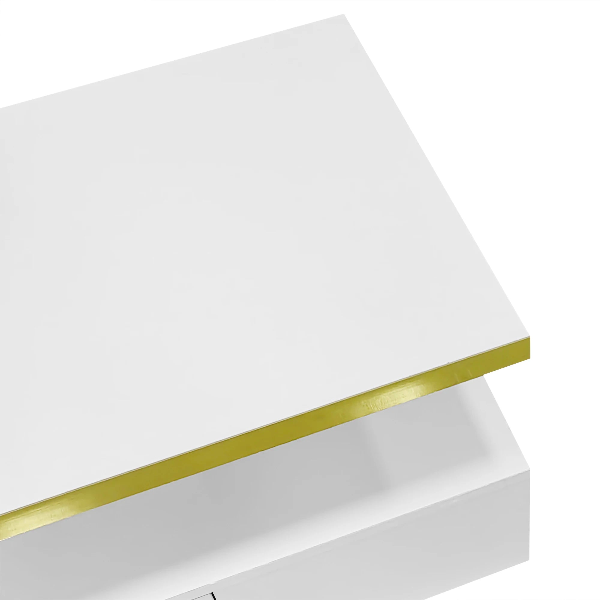 Table basse design à 2 niveaux avec tiroir et LED