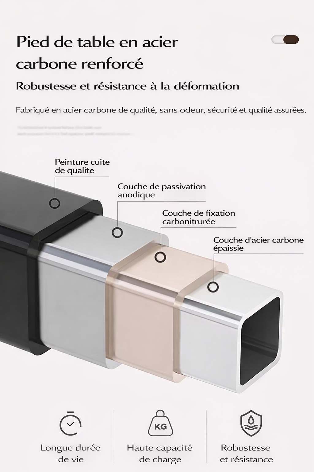 Table basse design effet marbre avec rangements