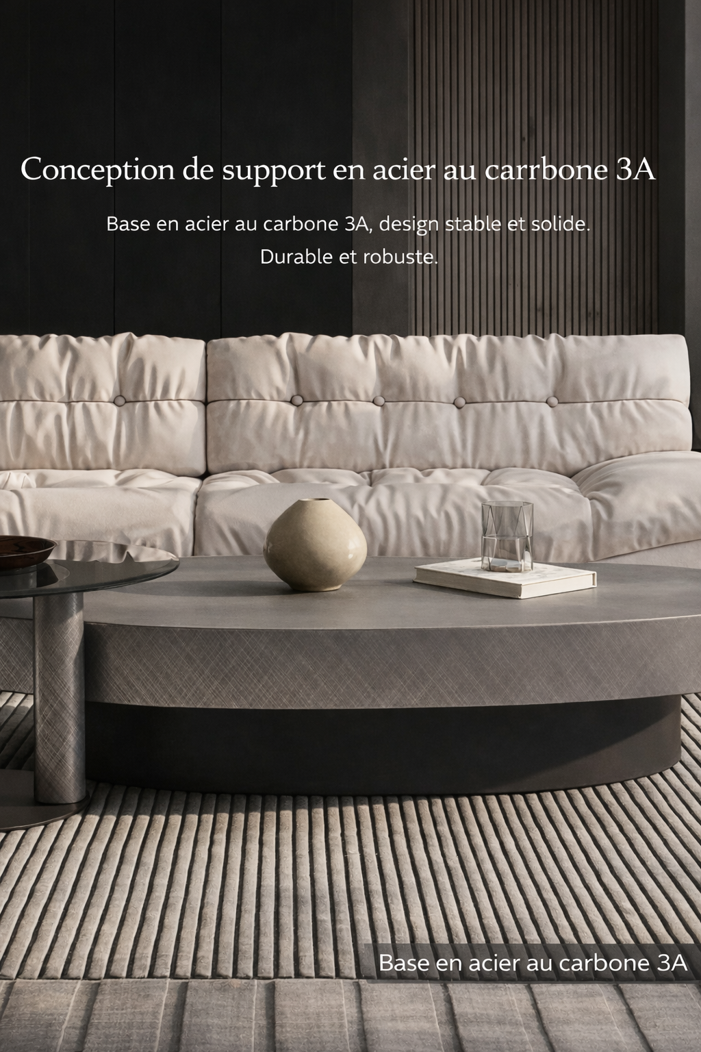 Table basse gigogne ronde et organique au design luxe