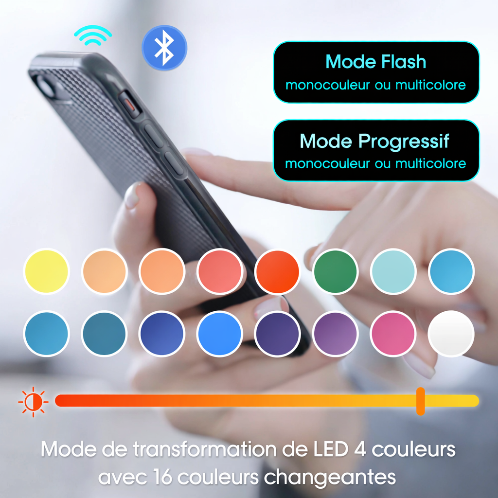 Table basse relevable extensible avec vitrine et LED