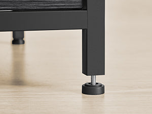 Table basse relevable industrielle avec rangement