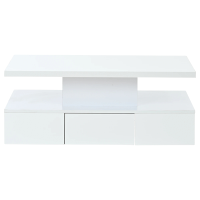 Table basse à double plateau avec LED