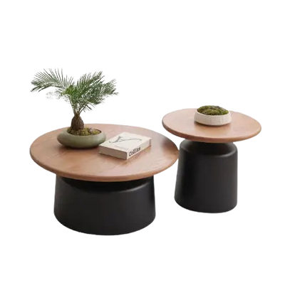 Table basse gigogne ronde et design scandinave