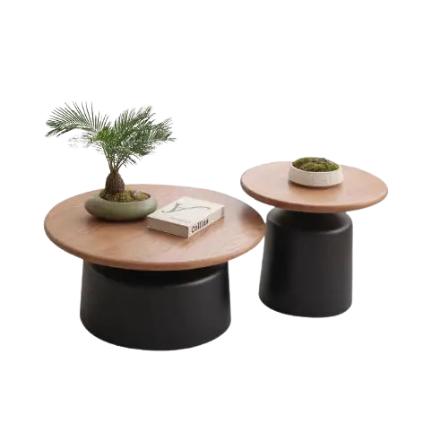 Table basse gigogne ronde et design scandinave