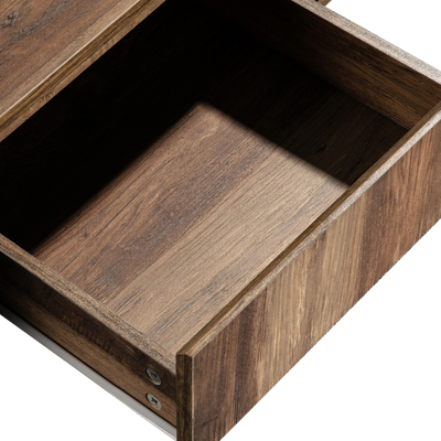 Table basse en bois rectangulaire design avec tiroir et rangements