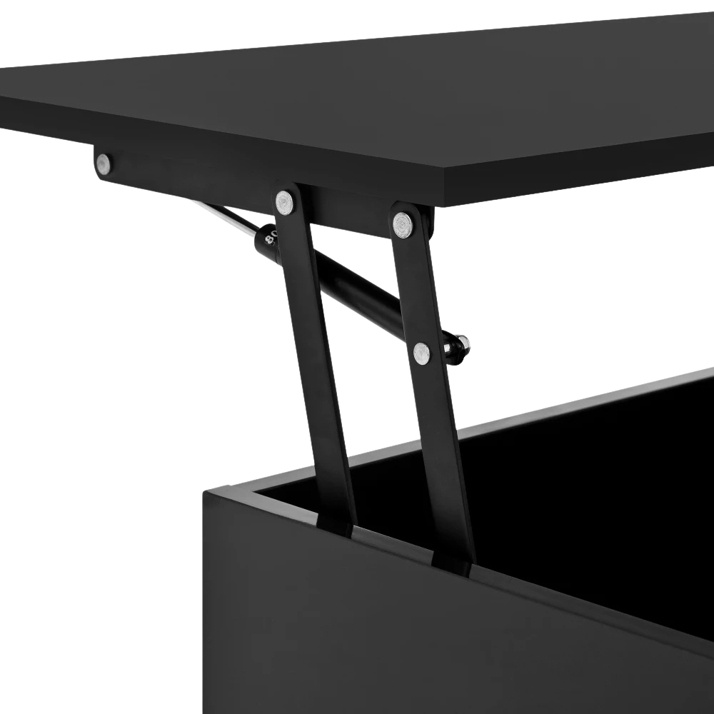 Table basse relevable avec LED et rangement