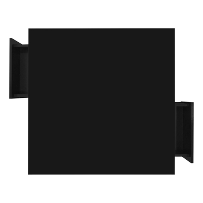 Table basse carrée noire et dorée avec rangements design