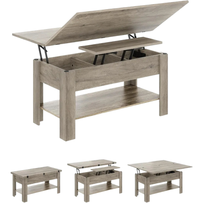 Table basse relevable extensible 3 en 1