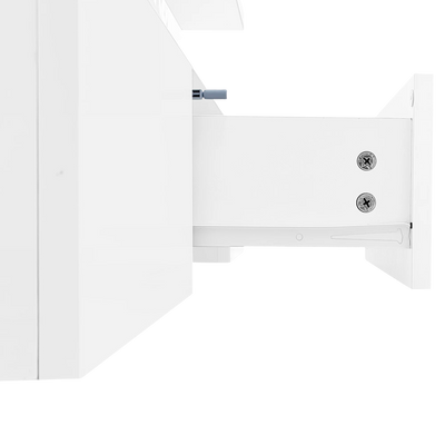 Table basse design à 2 niveaux avec tiroir et LED