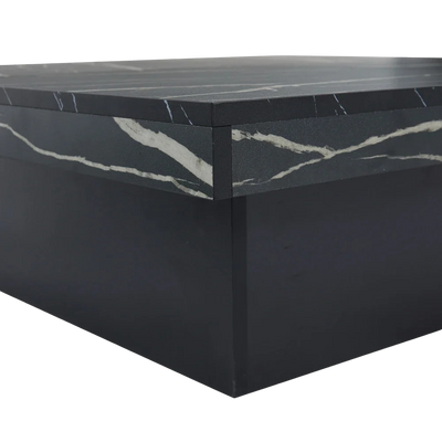 Table basse carrée avec tiroirs et plateau coulissant