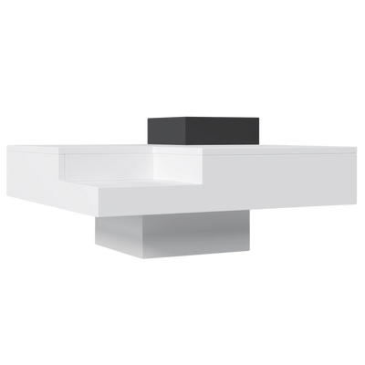 Table basse carrée avec LED et rangement amovible