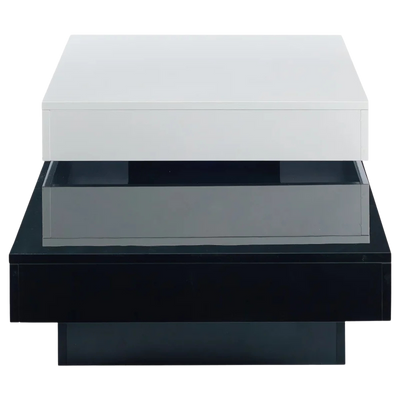 Table basse pivotante moderne à double plateau