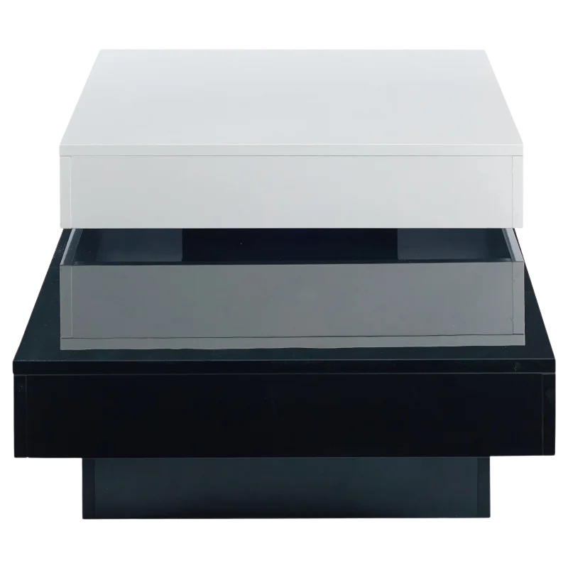 Table basse pivotante moderne à double plateau