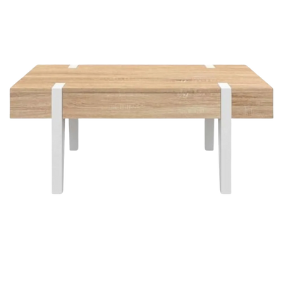 Table basse industrielle bois et métal avec tiroir