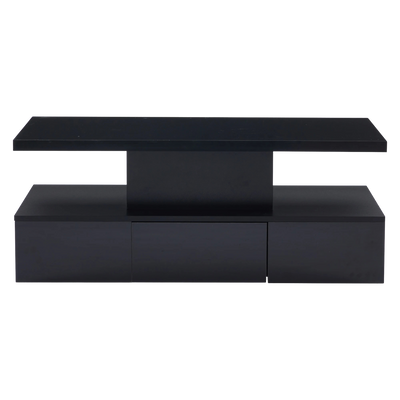 Table basse à double plateau avec LED