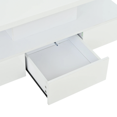 Table basse à double plateau avec LED