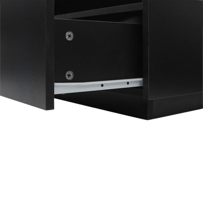 Table basse carrée avec vitrine et LED