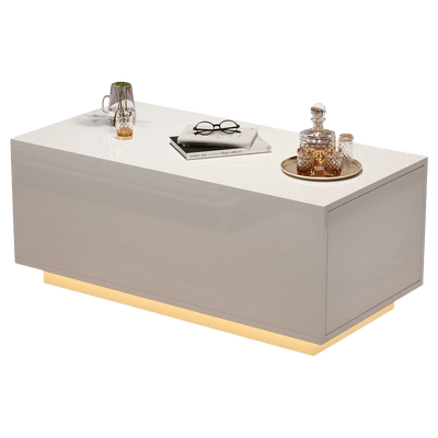 Table basse relevable avec LED et plateau ajustable