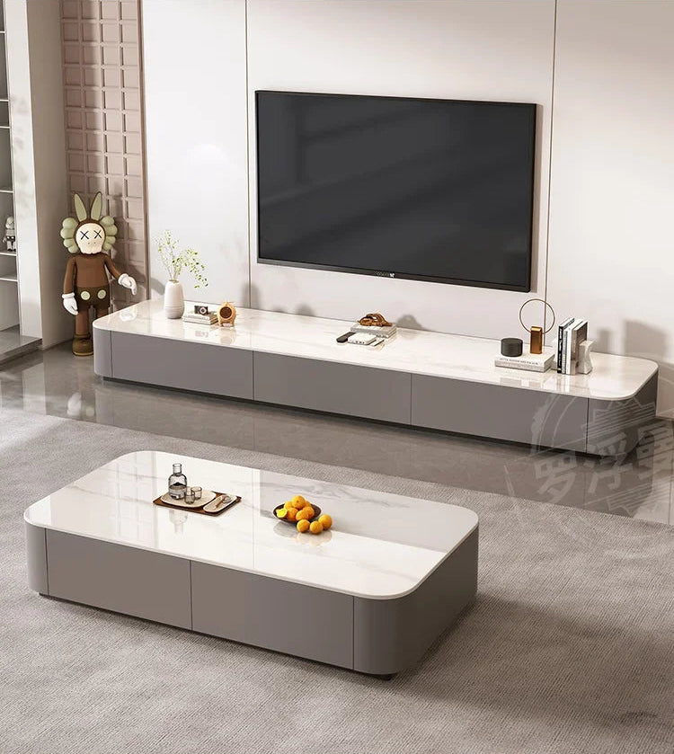 Table basse design italien rectangulaire en céramique