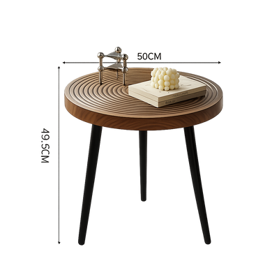 Table basse gigogne ronde japonaise en bois massif