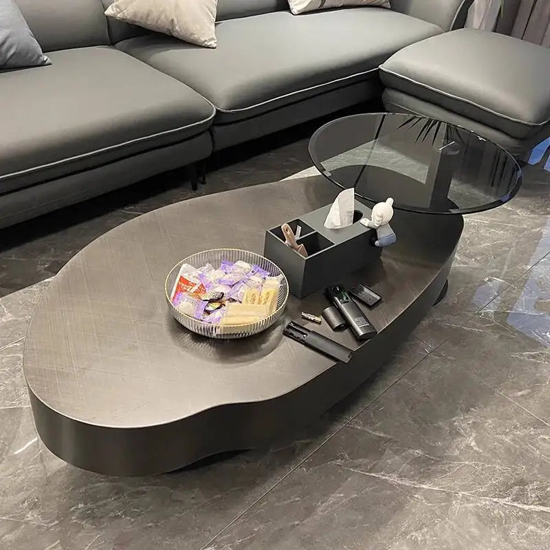 Table basse gigogne ronde et organique au design luxe