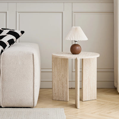 Table basse gigogne ronde en bois design scandinave