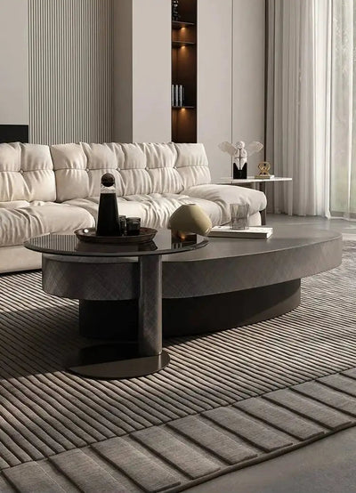 Table basse gigogne ronde et organique au design luxe