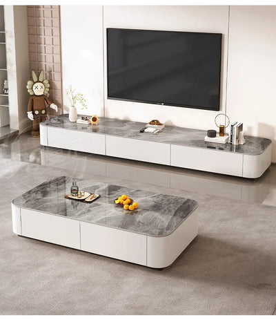 Table basse design italien rectangulaire en céramique