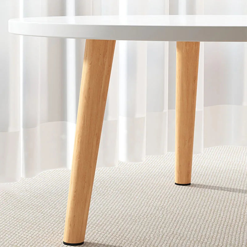 Table basse ronde en bois minimaliste