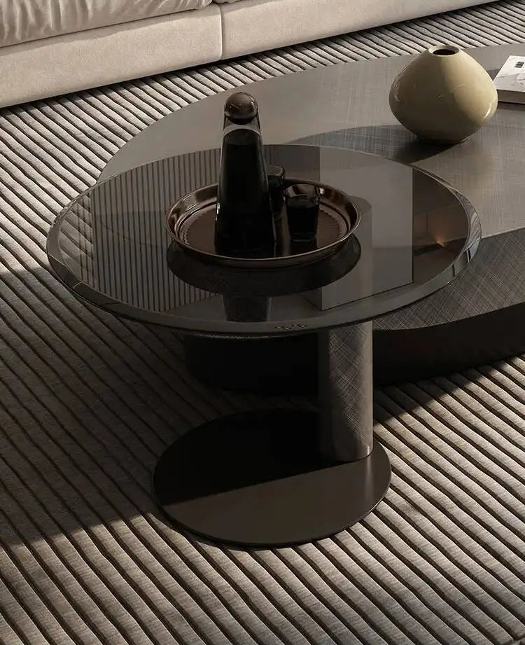 Table basse gigogne ronde et organique au design luxe