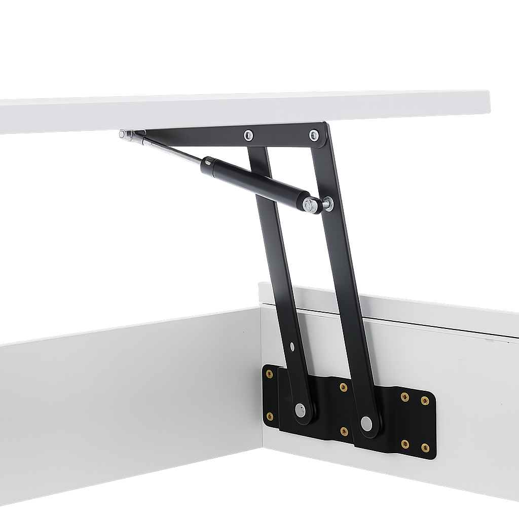 Table basse relevable avec LED et plateau ajustable