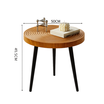 Table basse gigogne ronde japonaise en bois massif
