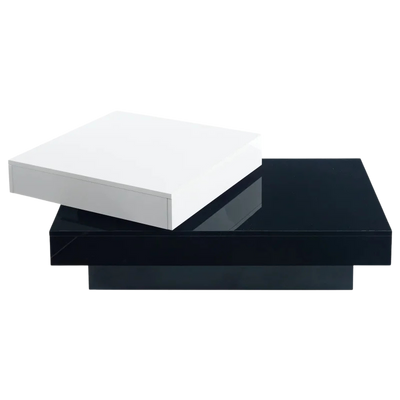 Table basse pivotante moderne à double plateau