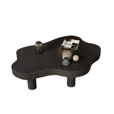 Table basse en bois massif forme nuage design