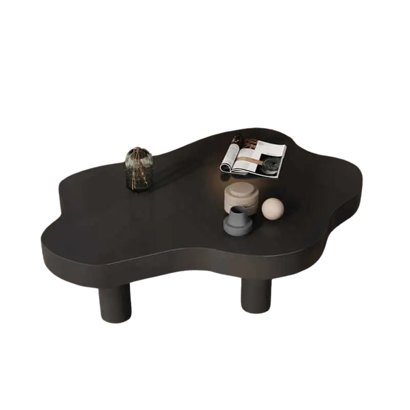 Table basse en bois massif forme nuage design