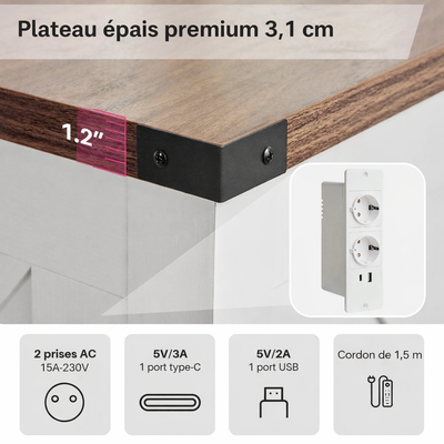 Table basse carrée à plateau relevable en bois design