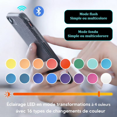 Table basse design à 2 niveaux avec tiroir et LED