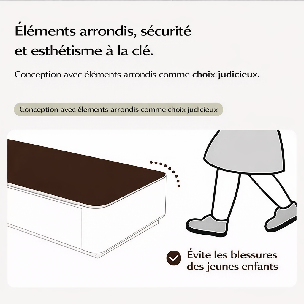 Table basse design effet marbre avec rangements