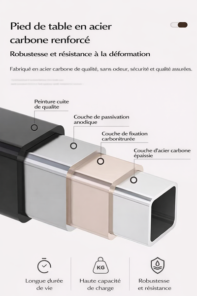 Table basse design effet marbre avec rangements