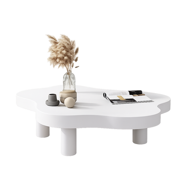 Table basse en bois massif forme nuage design