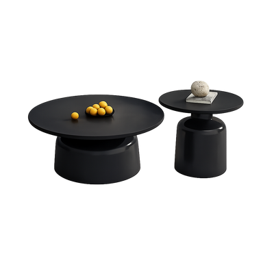 Table basse gigogne ronde et design scandinave