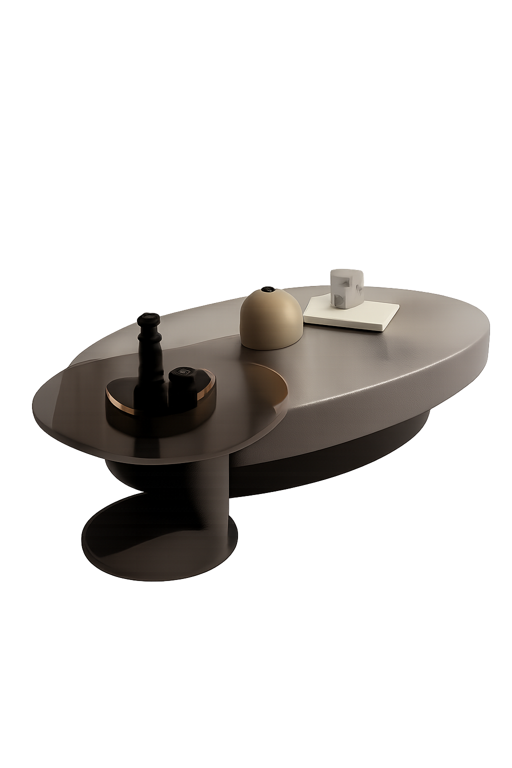 Table basse gigogne ronde et organique au design luxe